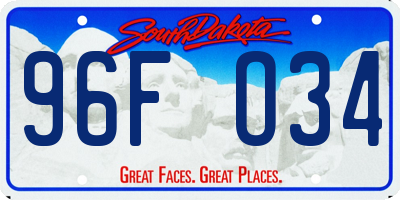 SD license plate 96FO34