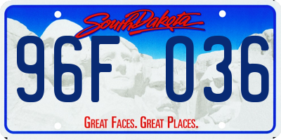 SD license plate 96FO36