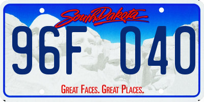 SD license plate 96FO40
