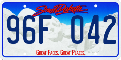 SD license plate 96FO42