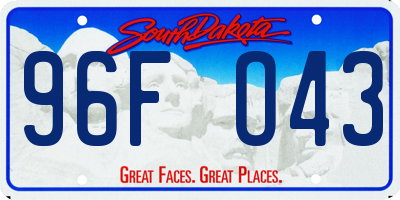 SD license plate 96FO43