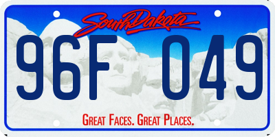 SD license plate 96FO49
