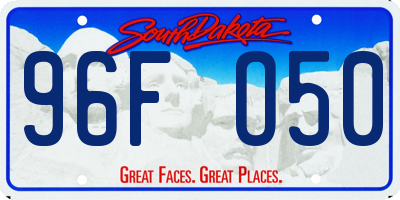 SD license plate 96FO50