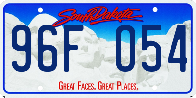 SD license plate 96FO54