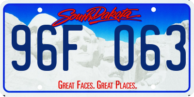 SD license plate 96FO63