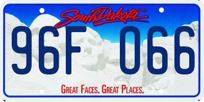 SD license plate 96FO66
