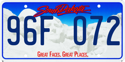 SD license plate 96FO72