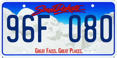 SD license plate 96FO80