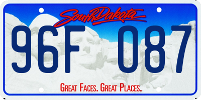 SD license plate 96FO87