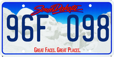 SD license plate 96FO98