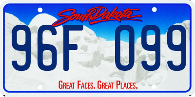 SD license plate 96FO99