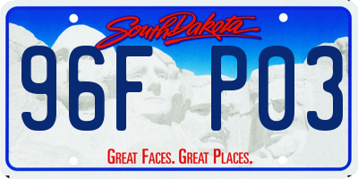 SD license plate 96FP03