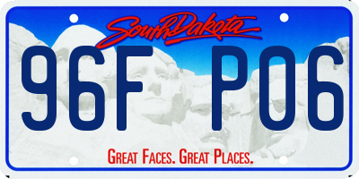 SD license plate 96FP06