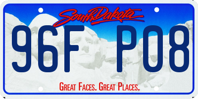 SD license plate 96FP08