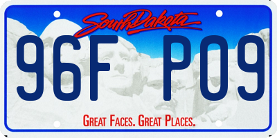 SD license plate 96FP09