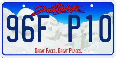SD license plate 96FP10