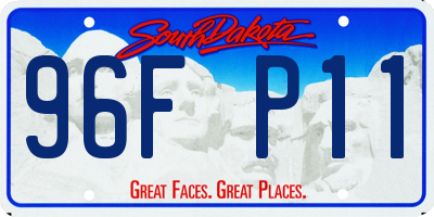SD license plate 96FP11