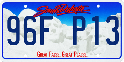 SD license plate 96FP13