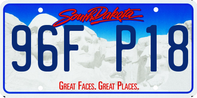 SD license plate 96FP18