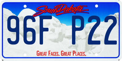 SD license plate 96FP22