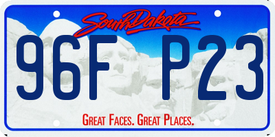 SD license plate 96FP23