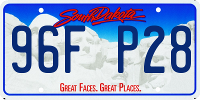 SD license plate 96FP28
