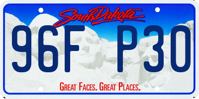 SD license plate 96FP30