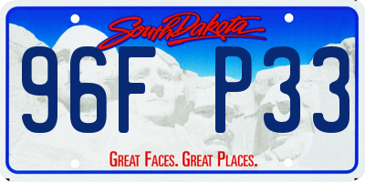 SD license plate 96FP33