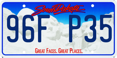 SD license plate 96FP35
