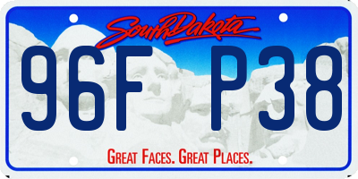 SD license plate 96FP38