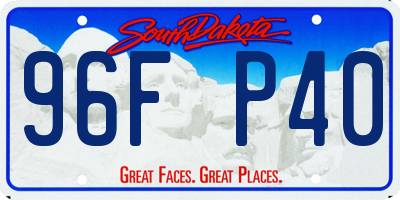 SD license plate 96FP40