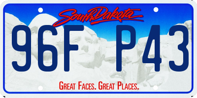 SD license plate 96FP43
