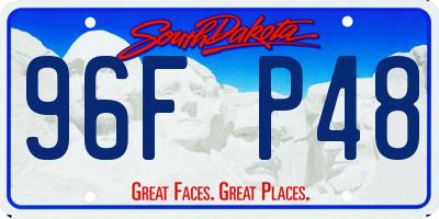 SD license plate 96FP48