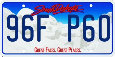 SD license plate 96FP60