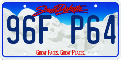 SD license plate 96FP64