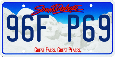 SD license plate 96FP69