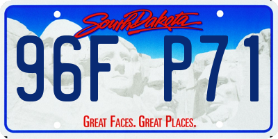SD license plate 96FP71
