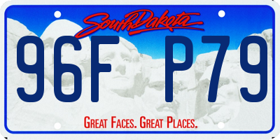 SD license plate 96FP79