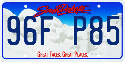 SD license plate 96FP85