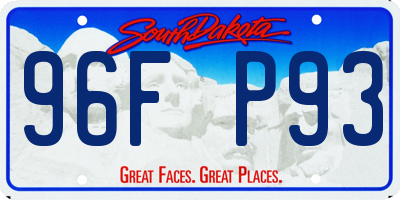 SD license plate 96FP93