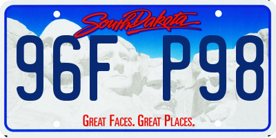 SD license plate 96FP98