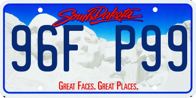 SD license plate 96FP99