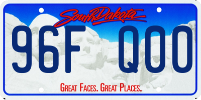 SD license plate 96FQ00