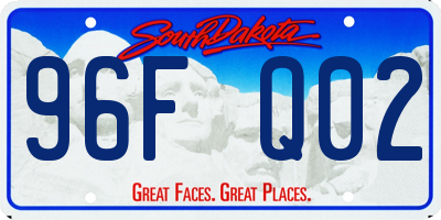 SD license plate 96FQ02