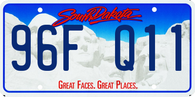 SD license plate 96FQ11