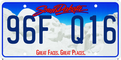 SD license plate 96FQ16