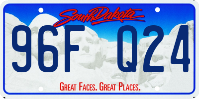 SD license plate 96FQ24