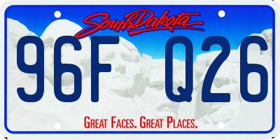 SD license plate 96FQ26