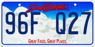 SD license plate 96FQ27