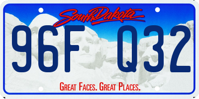 SD license plate 96FQ32